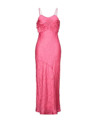 Shop Erika Cavallini Woman Maxi Dress Fuchsia Size 4 Cupro In Pink