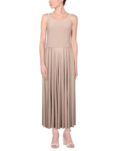 Shop Dior Long Dresses In Dove Grey