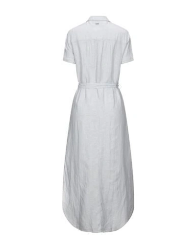 Shop Armani Exchange Woman Maxi Dress Slate Blue Size 2 Cotton, Linen