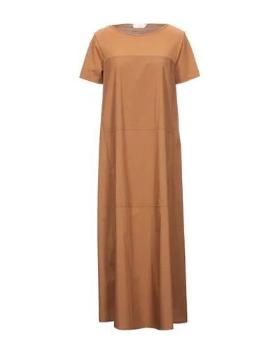 Shop Anna Seravalli 3/4 Length Dresses In Brown