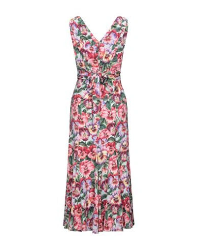Dolce & Gabbana Woman Midi Dress Fuchsia Size 0 Silk, Elastane In Pink