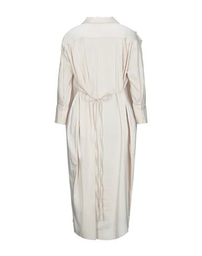 Shop Liviana Conti Woman Midi Dress Beige Size 6 Cotton, Polyamide, Elastane