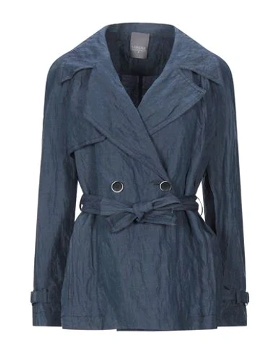 Shop Lorena Antoniazzi Overcoats In Dark Blue