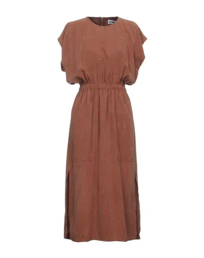 Shop Lf Markey Midi Dress In Brown