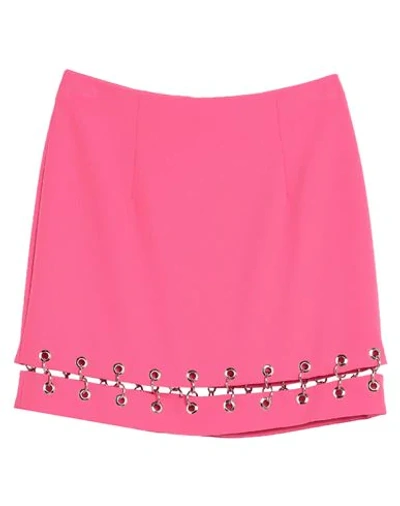 Shop Ireneisgood Woman Mini Skirt Fuchsia Size M Polyester, Viscose, Elastane In Pink