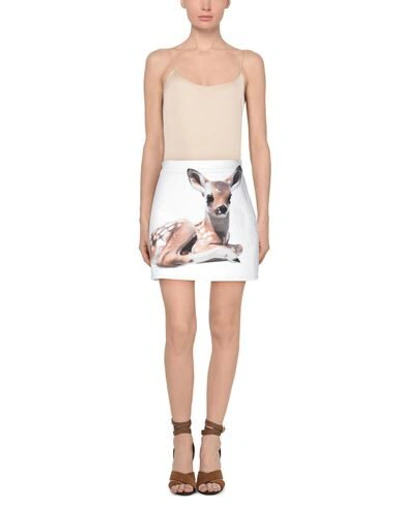 Shop Burberry Mini Skirts In White