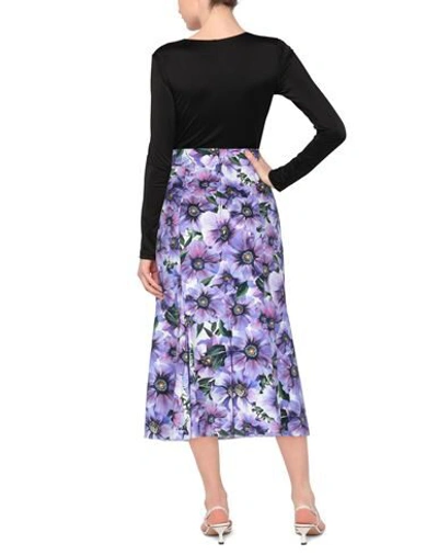 Shop Dolce & Gabbana Woman Midi Skirt Purple Size 16 Silk, Elastane