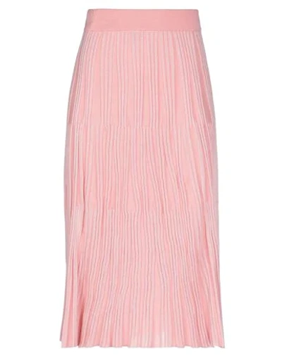 Shop Kenzo Woman Midi Skirt Pink Size L Cotton, Viscose, Polyester