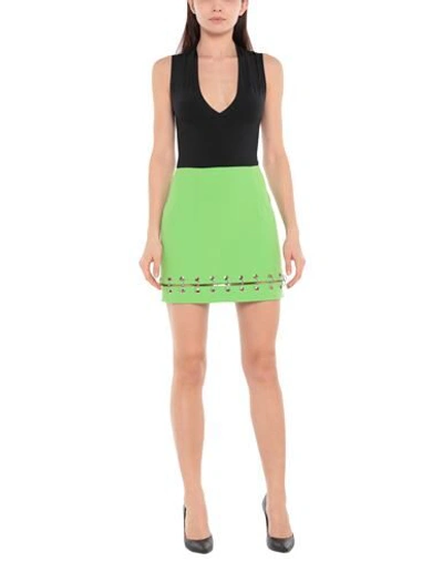 Shop Ireneisgood Woman Mini Skirt Green Size Xs Polyester, Viscose, Elastane