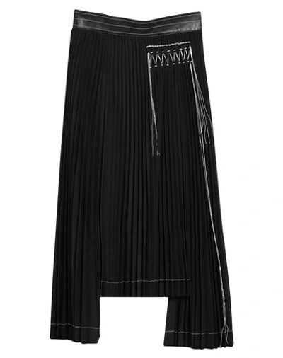 Shop Helmut Lang 3/4 Length Skirts In Black