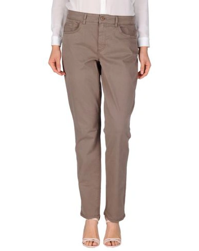 Shop Ajay By Liu •jo Woman Pants Khaki Size 34 Cotton, Elastane In Beige