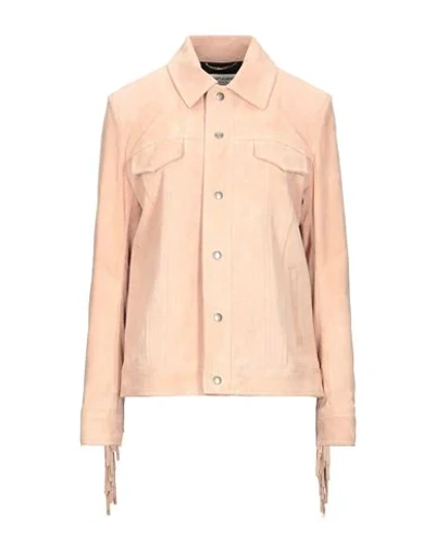 Shop Saint Laurent Jackets In Pale Pink