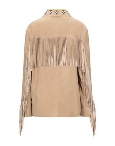 Shop Miu Miu Shirts In Camel