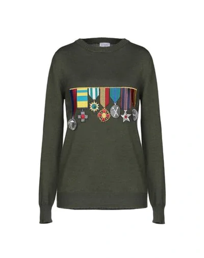 Stella Jean Sweaters In Military Green