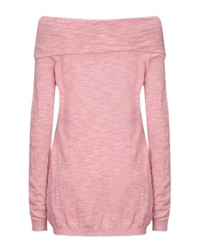 Shop Les Copains Woman Sweater Pink Size M Cotton, Polyamide