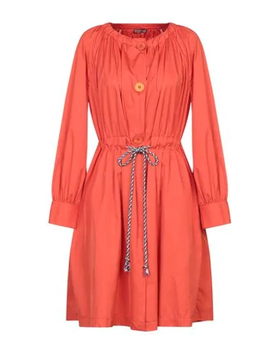 Shop Maliparmi Malìparmi Woman Overcoat & Trench Coat Orange Size 6 Polyester