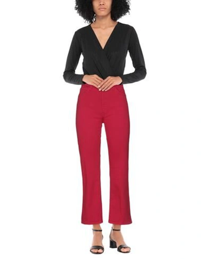 Shop Manila Grace Woman Jeans Red Size 29 Cotton, Elastane