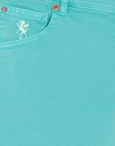 Shop Avantgar Denim By European Culture Woman Shorts & Bermuda Shorts Turquoise Size 29 Cotton, Polyester In Blue
