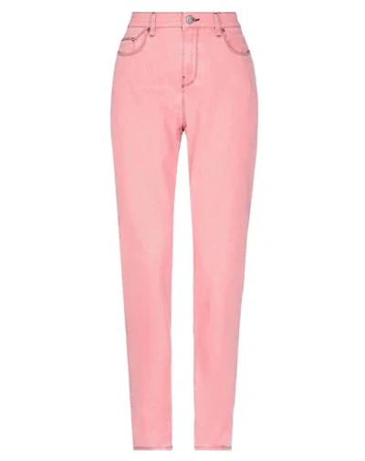 Shop Karl Lagerfeld Woman Jeans Salmon Pink Size 30 Cotton, Elastane