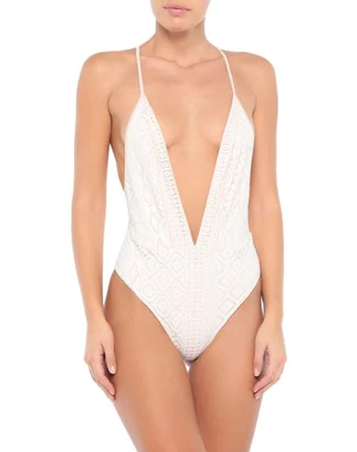 Voi Sola One-piece Swimsuits In White | ModeSens