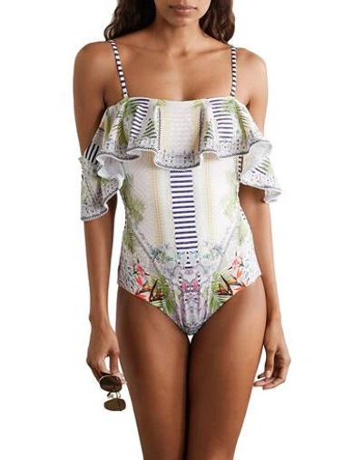 Shop Camilla One-piece Swimsuits In White