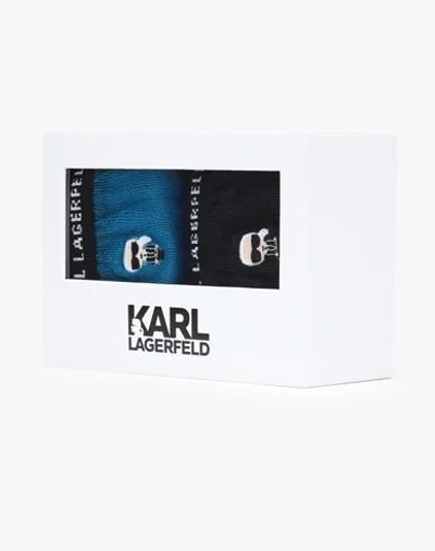 Shop Karl Lagerfeld K/ikonik Transparent Sock Pack Woman Socks & Hosiery Blue Size 9-12 Polyester