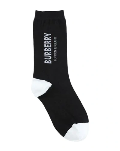 Shop Burberry Short Socks In Black