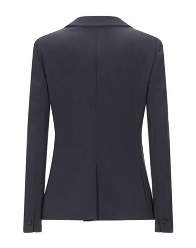 Shop Emporio Armani Suit Jackets In Dark Blue