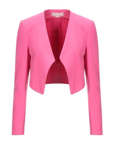 Shop Twenty Easy By Kaos Woman Blazer Fuchsia Size 8 Polyester, Elastane In Pink