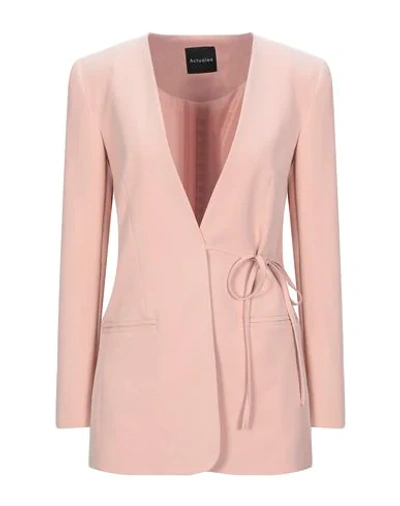 Shop Actualee Suit Jackets In Pale Pink