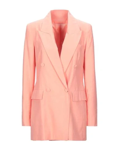 Shop Actualee Suit Jackets In Salmon Pink
