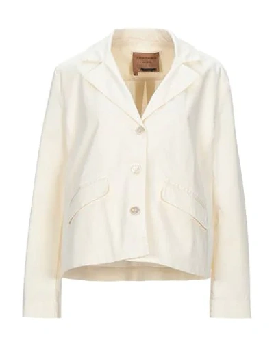 Shop Alessia Santi Woman Suit Jacket Beige Size 6 Cotton, Elastane