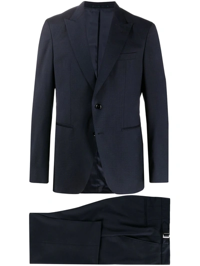 Shop Hugo Boss Virgin Wool Two-piece Suit In Blue