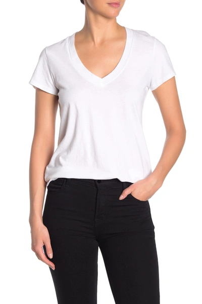 Shop James Perse Relaxed Casual V-neck T-shirt In White