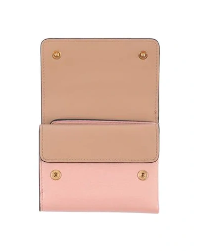 Shop Burberry Wallets In Pastel Pink