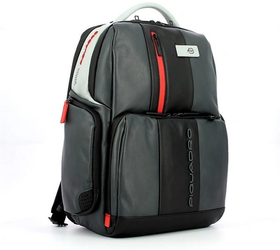 Shop Piquadro Designer Men's Bags Men's Gray Backpack In Gris