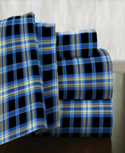 Pointehaven Ashby Plaid Superior Weight Cotton Flannel Sheet Set, Queen In Ashby Plai