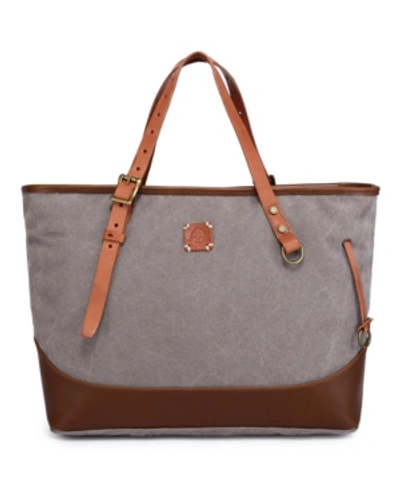 Shop Tsd Brand Redwood Canvas Shopper Bag In Gray