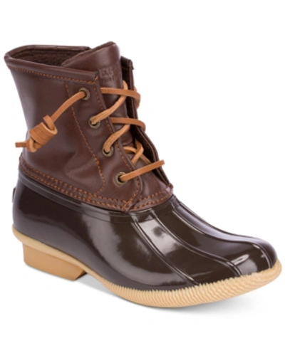 Shop Sperry Toddler & Little Girls Saltwater Boots In Brown/brown
