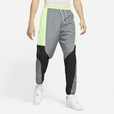 Nike Throwback Men's Basketball Pants In Smoke Grey/black/barely Volt |  ModeSens