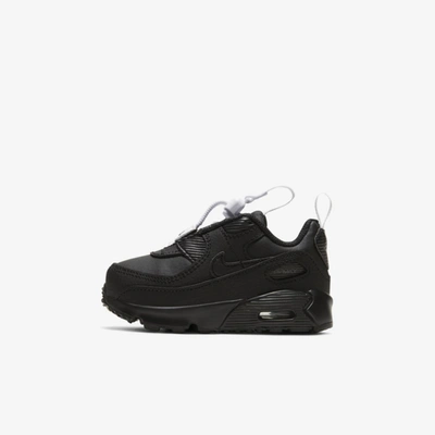 Shop Nike Air Max 90 Toggle Baby/toddler Shoes In Black,white,black,black
