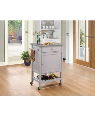 Shop Acme Furniture Hoogzen Kitchen Cart In Gray