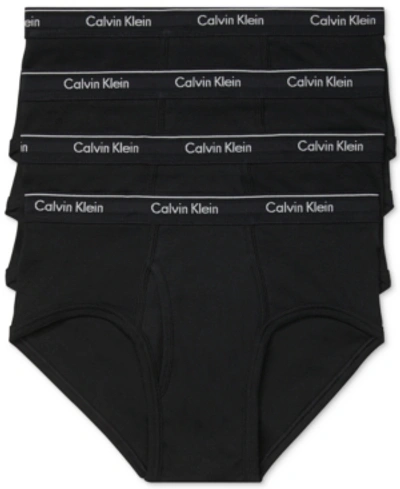 Shop Calvin Klein Men's 4-pack Cotton Classic Briefs In Black