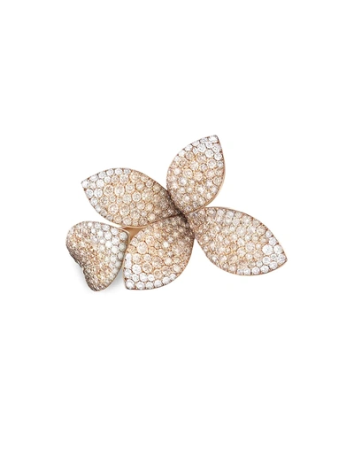 Shop Pasquale Bruni Women's Giardini Segreti 18k Rose Gold & Diamond Pavé Flower Wrap Ring