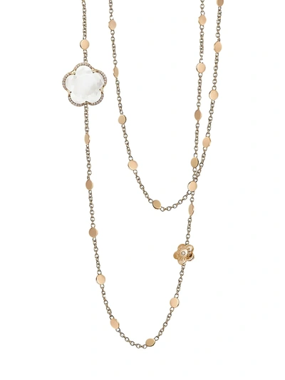 Shop Pasquale Bruni Bon Ton 18k Rose Gold, Milky Quartz & Diamond Long Necklace