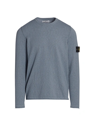 Shop Stone Island Lightweight Crewneck Sweater In Mid Blue