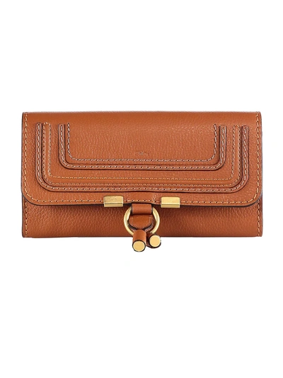 Shop Chloé Women's Marcie Leather Continental Wallet In Mirage