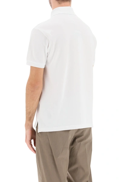 Shop Etro Polo Shirt With Pegaso Embroidery In White,black