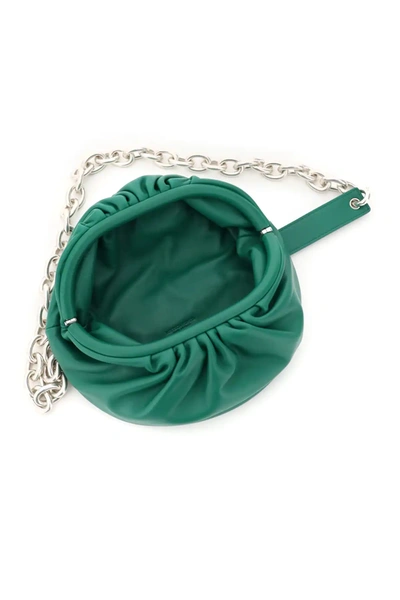 Shop Bottega Veneta The Pouch Mini Chain Belt Bag In Green
