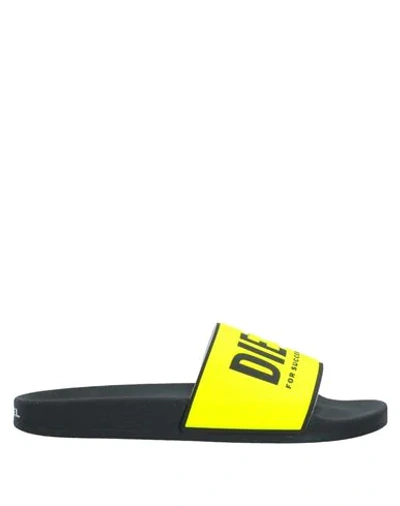 Shop Diesel Sandals In Yellow